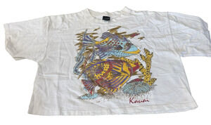 Vintage 1990s Diamond Dust Tropical Fish T-Shirt Glitter Graphic Single Stitch